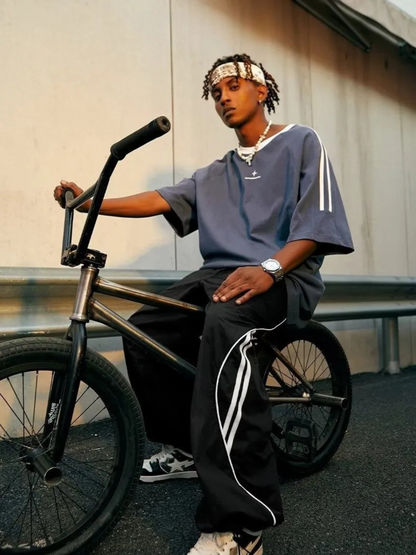 Striped Tech Trackpants