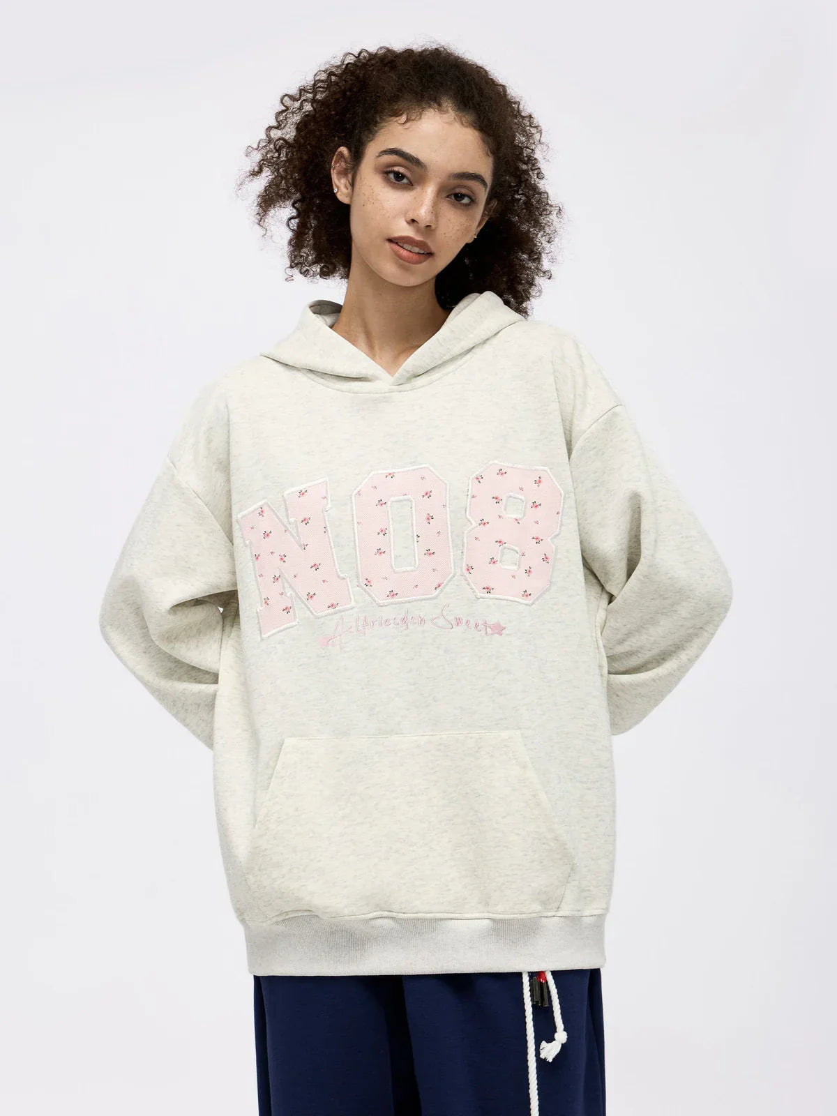 "NO8" APPLIQUE HOODIE
